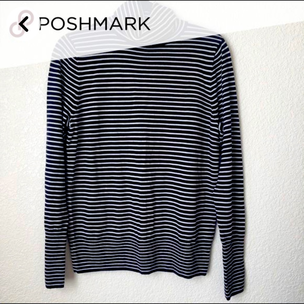 *SOLD* Like New J Crew Merino Wool Striped Turtleneck Sweater - S